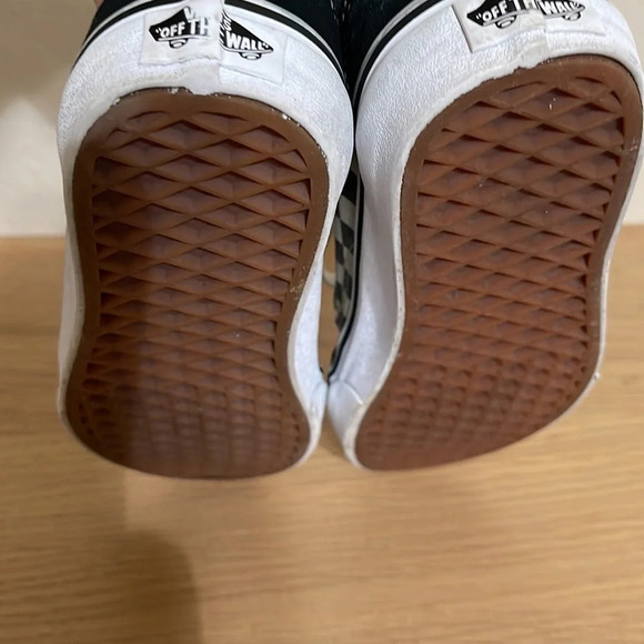 Vans Off The Wall - Old Skool Checkerboard - Suede Sneakers - Black/White sz 5 - Picture 7 of 16